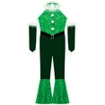 thumbnail image 5 of inhzoy Kids Girls Christmas Dance Outfit One Piece Sleeveless Velvet Bodysuit with Arm Sleeve Set Green 16, 5 of 7