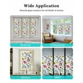 thumbnail image 6 of Window Privacy Film Spring Flower Stained Glass Window Film Decorative Sun Block Window Cover Retro Farm Summer Leaf Plant Watercolor Window Clings Static Adhesive Sticker for Bathroom 23.6"x78.7", 6 of 7