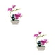thumbnail image 3 of Moyic Bonsái de orquídeas artificiales, flores falsas, plantas simuladas, fiesta de boda, hogar, habitación, centro de , adornos para el Púrpura 2Conjunto, 3 of 6