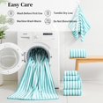 thumbnail image 6 of 18-Piece Microfiber Bath Towels Set - 6 Bath Sheet, 6 Hand Towels, 6 Washcloths, Soft, Highly Absorbent Bathroom Towel, Quick Dry & Less Lint Shower towel for Bathroom, Hotel, Spa, Dorm-Aquamarine, 6 of 13