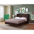 thumbnail image 1 of Cama Matrimonial Makora Zenvia Chocolate Tapizada en Tela Tipo Velvet (No Incluye Colchón), 1 of 8