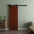 thumbnail image 2 of Modern Barn Door 42 x 84 in - LUNO 1003 Walnut - 8FT Rail Track Heavy Hardware Set - Solid Panel Interior Doors, 2 of 5