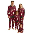 thumbnail image 3 of Family Christmas Pajamas Matching Sets, Red Hooded Zipper Onesie Jumpsuit with Snowman Print, Funny Matching Family Christmas Pajamas Sleepwear Loungewear for Couples, Women & Men, 3 of 5
