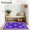 thumbnail image 3 of ODIKA 6'x9' Machine Washable Non-Slip Area Rug, Nordic with Radiant Snow Starburst Highlights High Traffic Rug with Pad, Purple, 629837, 3 of 8