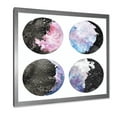 thumbnail image 2 of Designart 'Moon Phases With Sky and Stars' Bohemian & Eclectic Framed Art Print, 2 of 4