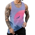 thumbnail image 2 of Mens Summer Surf Beach Tank Top Large Size Casual Breathable Sleeveless Top Loose Print Tank Top Man ShirtS, 2 of 5