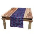 thumbnail image 1 of Geometric Table Runner, Abstract Colorful Compositon of Shapes Rhombuses Stripes and Triangles Pattern, Dining Room Kitchen Rectangular Runner, 3 Sizes, by Ambesonne, 1 of 2
