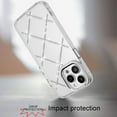 thumbnail image 3 of XPM for Apple iPhone 13 Pro Max Phone Case, Gem Glitter Diamond Bling Clear Hybrid TPU Cover, Colorful Shockproof Protective Back, Slim Fit for Women Girls Cover for iPhone 13 Pro Max - Silver, 3 of 7