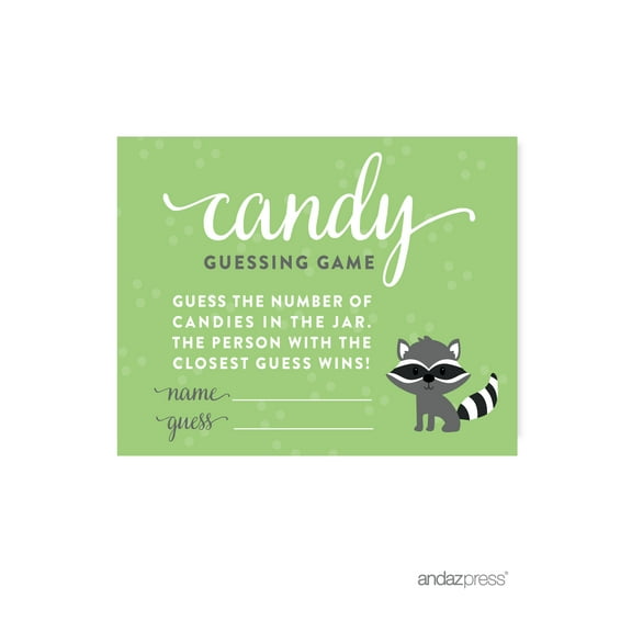 Candy Guessing Game  Woodland Animals Deer Baby Shower Games , 30-Pack