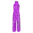 thumbnail image 4 of Women's Jumpsuit Print Casual Romper Women Jumpsuit Long Pocket Playsuit Strap Loose, 4 of 4