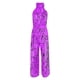 thumbnail image 3 of Gibobby pantalones siameses color liso Mono de mujer con estampado informal, mono de mujer, mono de bolsillo largo, correa suelta(Morado， XL), 3 of 4