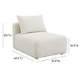 thumbnail image 4 of Hangover Cream Boucle Modular Armless Chair, 4 of 4