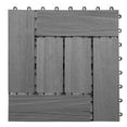 thumbnail image 6 of FlooringInc Helios Outdoor 6 Slat Interlocking Deck Tiles, 12"x12", 11 Tiles (11 Sqft), Hawaiian Grey, 6 of 6