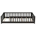thumbnail image 3 of Floor Platform Bed with Fence Espresso - Twin, 3 of 5