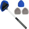 thumbnail image 1 of 5Pcs Car Windshield Cleaning Brush 19inch Microfiber Car Window Cleaner Auto Interior Cleaner Tool with Extendable Handle and Rotating Head Vehicle Glass Wiper Cleaning Kit for SUV, 1 of 11