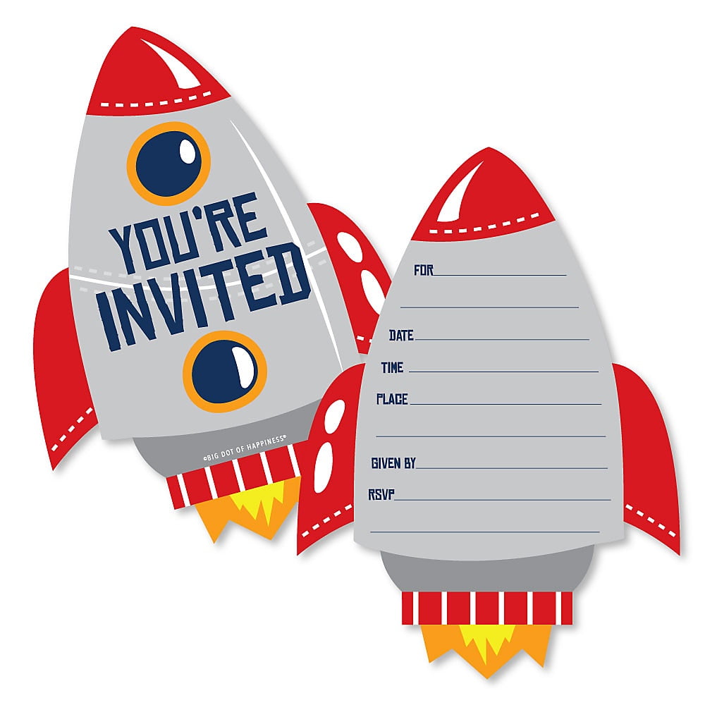space baby shower invitations