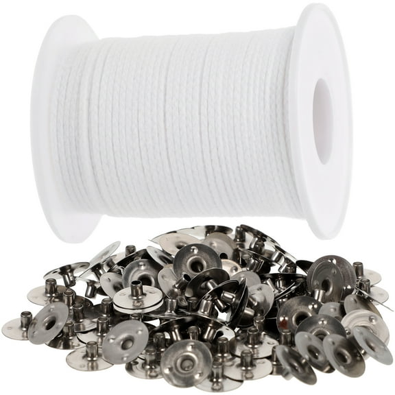 Candle Wick DIY For Making Smokeless Natural Replacement Wicks Candles with Base