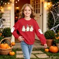 thumbnail image 6 of Futezty Boys Girls Halloween Shirts Kids Ghost Graphic Tees Raglan Long Sleeve T-Shirt 2T-7T, 6 of 7