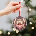 thumbnail image 6 of Cute Little Hedgehog with Rose Crystal Glass Christmas Ornament Hanging Ornaments for Holiday Decoration Valentine’s Day Gifts Round Glass Hanging Ornament, 6 of 8