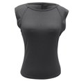 thumbnail image 6 of Tittly Spring Tops for Women Tank Top for Women Ladies Fashion Solid Color Sleeveless Crew Neck Slim Ribbed Tank Top Top Sleeveless Top Vest for Women Dark Gray S, 6 of 6