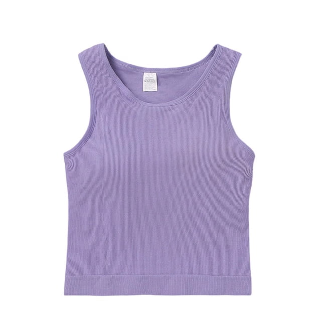 Sujetador deportivo sin costuras para mujer, sujetador de yoga sin aros con almohadillas extraíbles, top para mujer