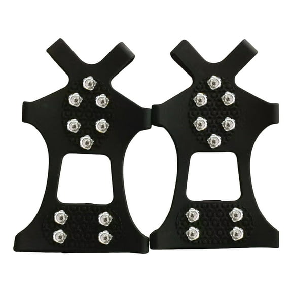 Lifetechs 1 Pair Ice Cleats Shoes Crampons with 5 Steel Studs Men Women Outdoor Walking Ice Snow Traction Grips Non-slip Shoes Boot Spikes Grippers