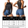 thumbnail image 2 of Traje de Baño Quasten Freizeithemden Top Rundhals Damen Tank Top Alltagskleidung (Schwarz S) Ygjytge Negro T S para Mujer, 2 of 7