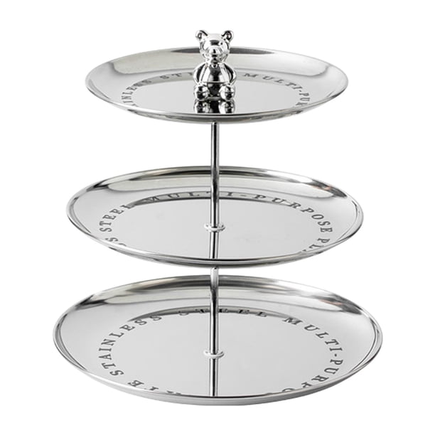 Soporte para cupcakes y postres, soporte para cupcakes, centro de mesa con toalla, plato de frutas moderno 3 niveles