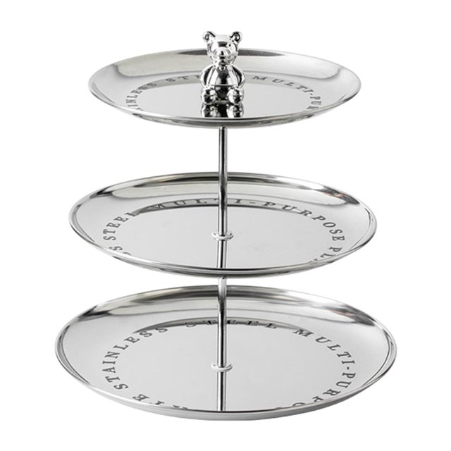 Soporte para cupcakes y postres, soporte para cupcakes, centro de mesa con toalla, plato de frutas moderno 3 niveles