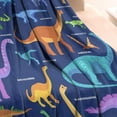 thumbnail image 3 of Colorful Dinosaurs Names Chart Pattern Blanket,Comfortable Soft Lamb Wool Throw Blanket,All Season,Warm Lightweight Blankets for Sofa Bed Couch Living Room Chair,30"x40", 3 of 4