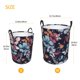 thumbnail image 3 of Balery Flowers ad Butterflies Cesta de ropa redonda con asas, impermeable, independiente, para ropa, juguetes, dormitorio y familia-Medium, 3 of 6