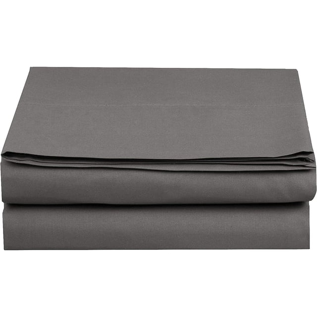 Mocassi 1500 Thread Count (3 Pack) Flat Sheet,King, Gray