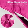 thumbnail image 5 of 2 PCS Satin Pillow Case Soft Breathable Smooth Silk Pillow Cover Perfect Gift for a Female Friend 20.08*25.98 "(Hot Pink), 5 of 8