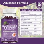 (2 Pack) Mulittea Glucosamine Chondroitin Gummies with MSM & Elderberry for Mobility & Flexibility, Joint Support, Dietary Supplement for Adults, 120 Gummies