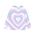 thumbnail image 6 of Fall Loose Tops for Girl Heart Printed Color Contrast Long Sleeve Crew Neck Fashion Casual Pullover Top for Daily Wear Multicolor 02 1-2 Years, 6 of 7