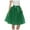 Green, variant on Women's Tulle Skirt Knee Length Layered Wedding Party Homecoming Prom Dress Dark Purple, S