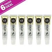 6 Pack NICKA K LIP GEL Thick Hydrating Gloss INFUSED Vitamin E CLEAR ARGAN Oil