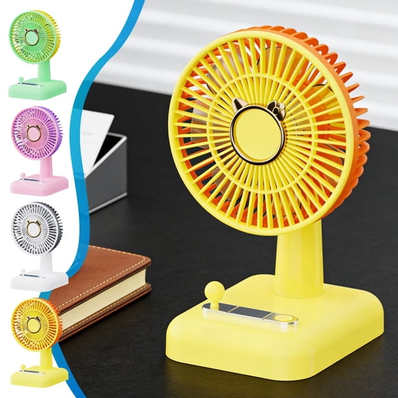 Viflosae Fan Camping Fan USB Rechargeable Desktop Mini Fan Portable Small Desk Fan Quiet Cooling Compact Air Circulator for Office Home Dorm Room Bedroom