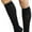 Black, variant on Women's Nylon Knee High Opaque Socks - White