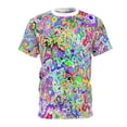 thumbnail image 3 of Colorful Abstract Paint Splatter "All Over Print" Unisex Cut & Sew T-Shirt, 3 of 7