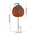 thumbnail image 3 of Iron Pumpkin Yard Decorations, Metal Garden Stakes Fall Lawn Ornaments for Thanksgiving Halloween Outdoor Patio Decor, Ground Insert Art for Home Backyard Seasonal Display, Orange, Style C, 3 of 9