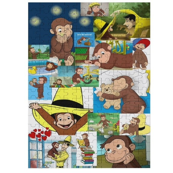 Curious George Jigsaw Puzzle 35/70/120/200/300/500/1000 Piece Birthday Gift