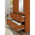thumbnail image 5 of Hodedah 2 Door Armoire with 2 Drawers Clothing Rod and Mirror in Cherry Wood, 5 of 5