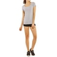 thumbnail image 4 of Sofra Women & Plus 12" Stretch Outseam Wide Wastband Workout Running Hot Shorts (S-3XL), 4 of 4