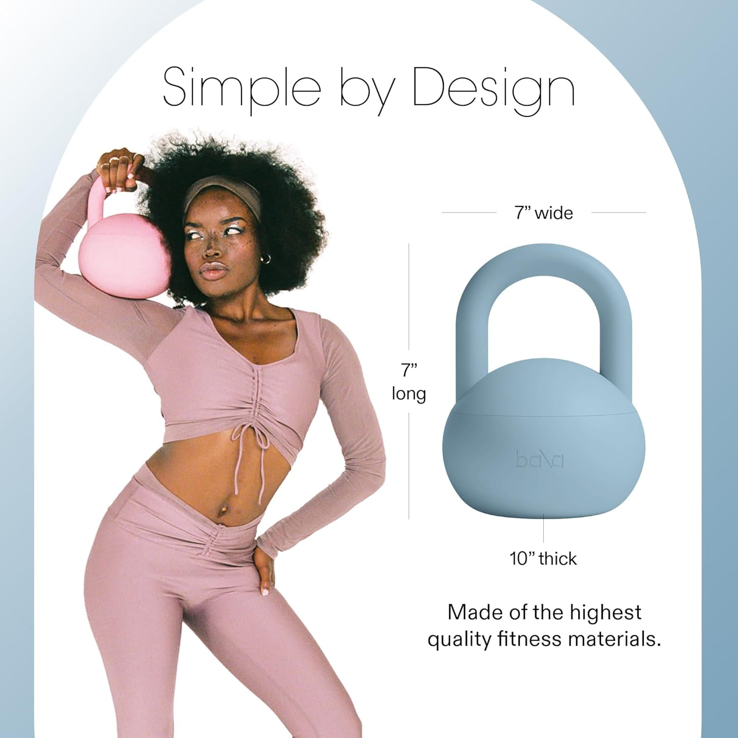 Bala Kettleball, Soft Kettlebell for Women, Strength & Core Training Equipment for Home Gym Workouts, Anti-Slip Grip Exercise Weights with Cushioned Impact-Resistant Base, 10lb, Sea