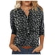 thumbnail image 2 of Guardurnaity Blusa informal de manga corta con cuello en V para mujer, jersey con botones, camisa para oficina, Top de viaje para mujer, ropa de Prendas para la parte del cuerpo Tipo 4 XL, 2 of 6