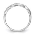 thumbnail image 2 of 925 Sterling Silver Polished Rhodium Plated Diamond Ring Size 8 Ring for Women - .02 dwt 1.96 cwt, 2 of 6