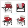 thumbnail image 2 of SUNNYFEEL Heated Camping Directors Chair, Heavy Duty,Oversized Outdoor Portable Heating Folding Chair with Side Table, Pocket for Beach, Fishing,Trip,Picnic,Lawn,Concert Foldable Camp Chairs, 2 of 8