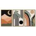 thumbnail image 2 of SHENIFY Boho Wall Art Abstract Decor 16x24in3pcs Natural Framed Bohemian Prints Ready To Hang for Bedroom Office, 2 of 5