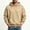 05-Khaki, variant on Yutgune Men's Basic Pullover Hoodie, Plain Solid Long Sleeve Hooded Sweatshirt for Casual Everyday Wear